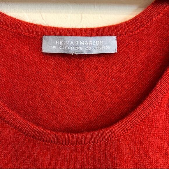 Neiman Marcus 100% cashmere red/orange tank top - Picture 2 of 6